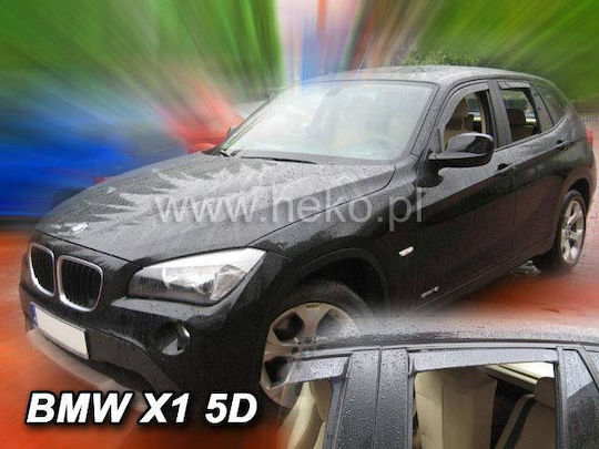 Heko Satz Windabweiser Vordere und Hintere Dark Fime für BMW X1 5D 4Stück