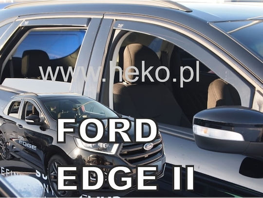 Heko Satz Windabweiser Vordere und Hintere Dark Fime für Ford Kante 4Stück