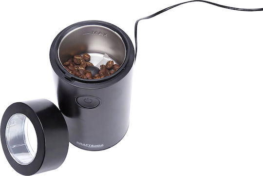 Kraft & Dele Râșniță Electrică de Cafea 200W cu Capacitate de 50gr Negru