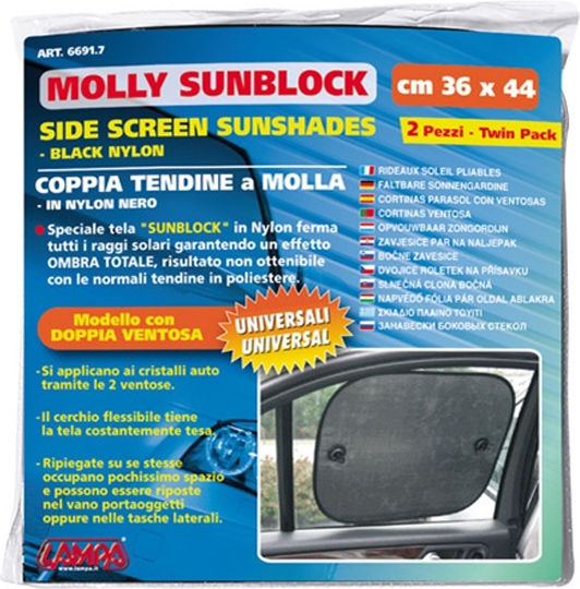 Lampa Seitliche Auto-Sonnenschütze mit Saugnapf 35cm 2Stück