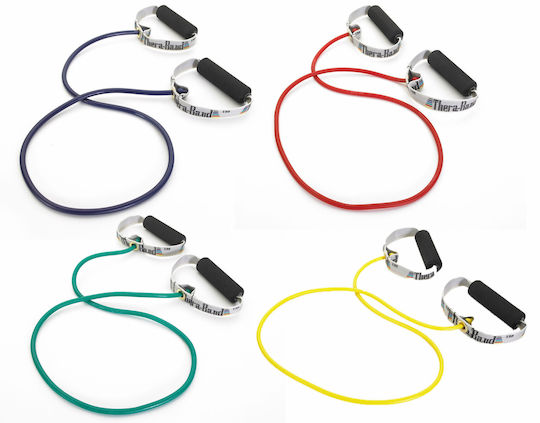 Thera-Band Bandă De Rezistență Gymtube Nivel De Rezistență Mediu Cu Mânere Roșie 1.40m 1.4m