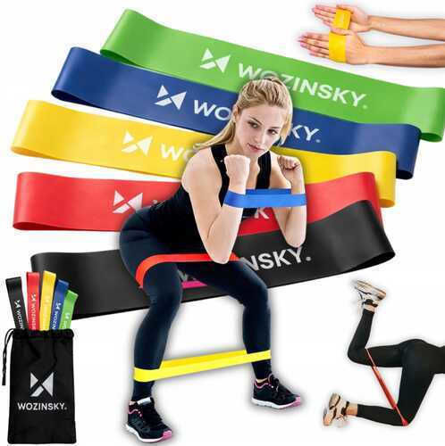 Wozinsky Loop Widerstandsbänder Set 5 Stück Mehrfarbig