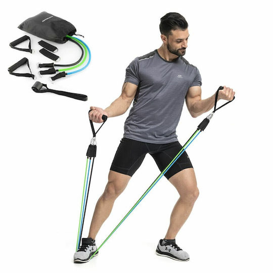 InnovaGoods Gymtube Resistance Bands with Handles Set 3pcs Multicolour