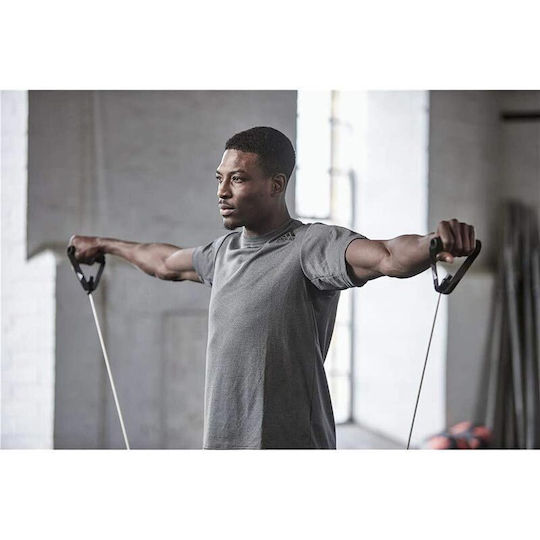 adidas Resistance Level 1 Bandă de rezistență pentru exerciții Gymtube cu mânere Alb 0.025m