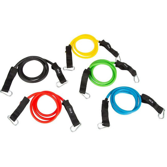 Eb Fit Тръбни Гуми За Фитнес С Дръжки Подредба 5 Бр Многоцветни 1.2м