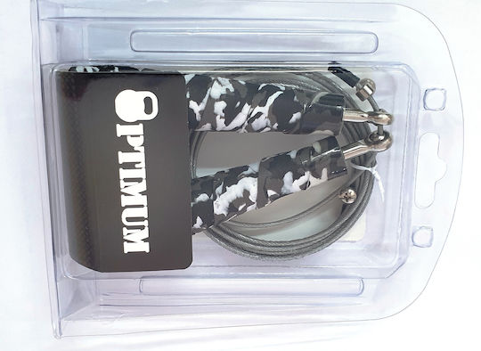 Optimum PVC / Wire Adjustable Jump Rope with Ball Bearings Gray Camouflage 3m