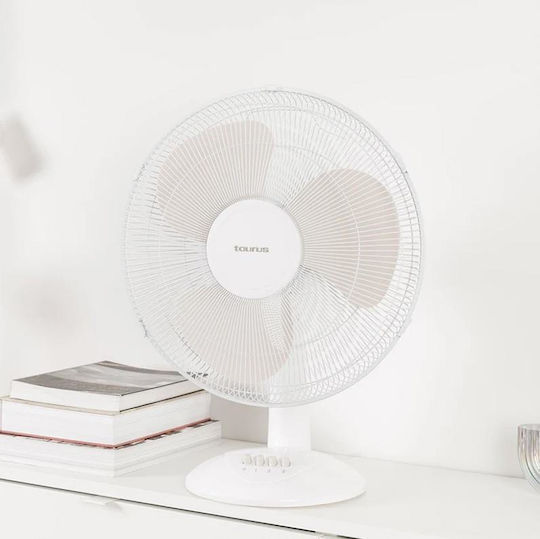 Taurus Greco 16 Επιτραπέζιος Ανεμιστήρας 45W Διαμέτρου 40cm Λευκός