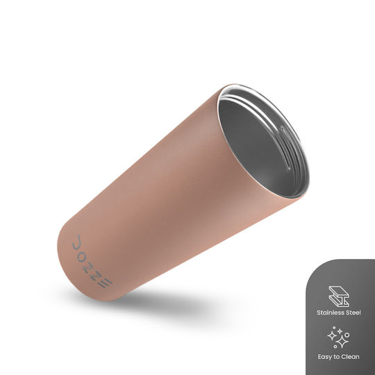 Dozze Monochrome Edition Stainless Steel Thermos BPA Free 592ml Guava Orange with Straw and Handle