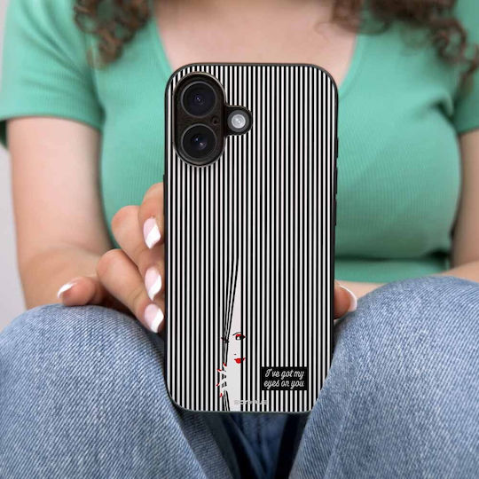 Sonique Stripe Stories Series Handyhülle Samsung Galaxie M23 5G Eye On You – Schwarz