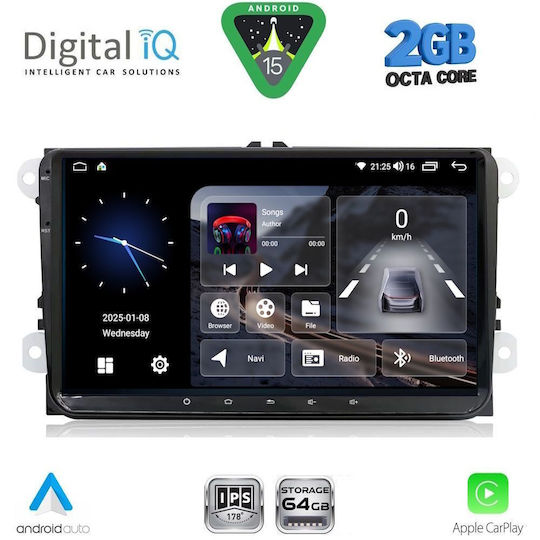 Digital IQ Автомобилна Аудио Система 2004-2014 (Bluetooth/USB/Wi-Fi/GPS/Apple CarPlay/Android Auto) с Touch Screen 9"