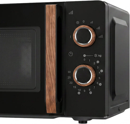 Primo PRMW-40463 Mikrowellenherd 20Es Schwarz/Holzoptik