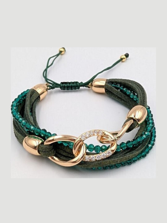 Grekas Women's Bracelet Cord with Zircon