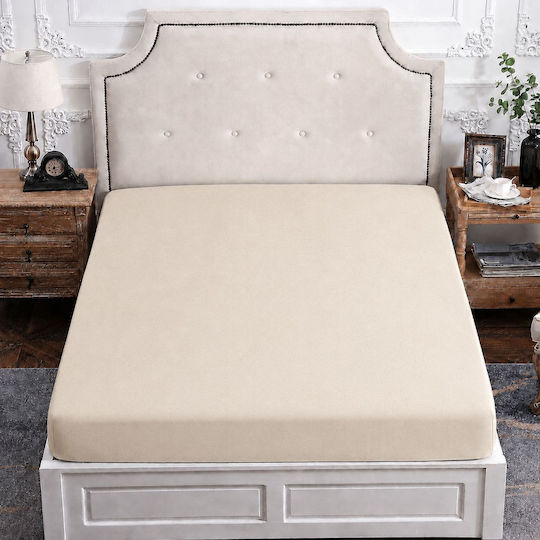 Semi-Doppel Mit Gummibettlaken Beige