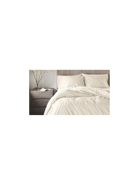 Valeria Home Husă Pentru Pilotă 100% Bumbac Semi-dublă 180x200 Bumbac Albă