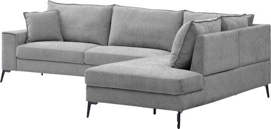 Zenqua Γωνιακός Καναπές με Αριστερή Γωνία Γκρι 291x233x90εκ.