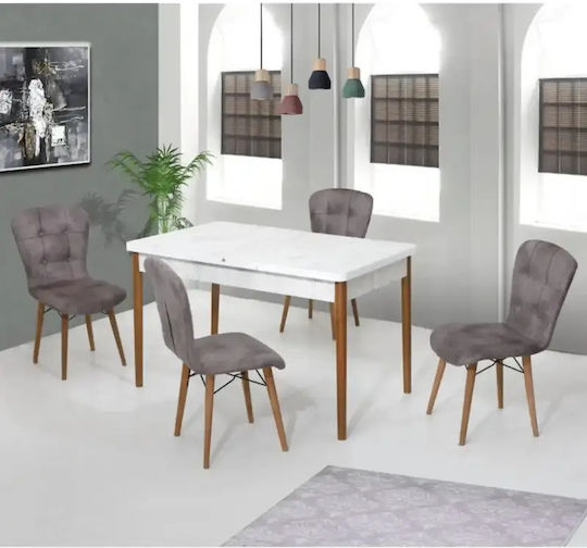 Scaun Sala De Mese Cu Material Textil Gri
