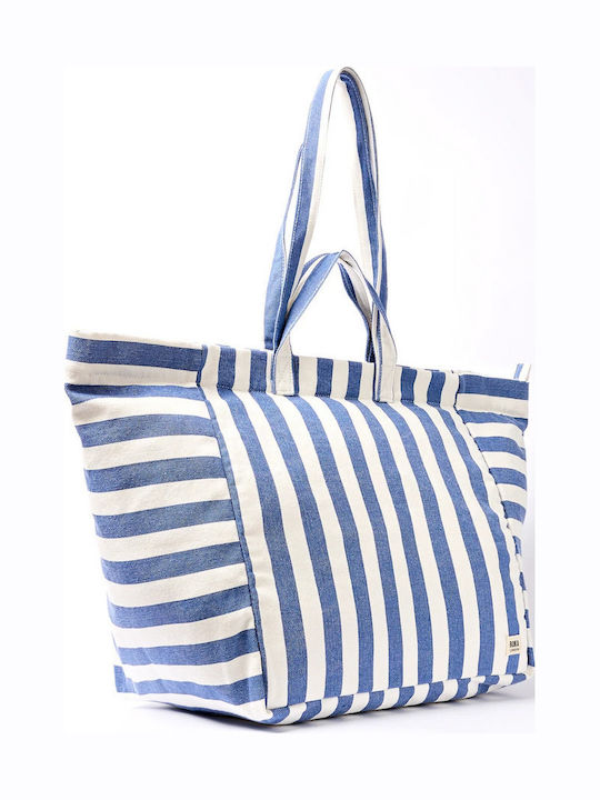 Stoff Damen Tote Tasche Blau