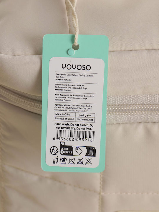 Yoyoso Kulturbeutel Reisekoffer Wolke Beige