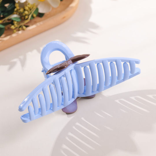 Seria Denim Albastru – Clamă De Păr Încrucișată – 13cm