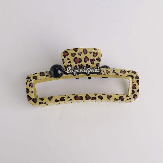 Coffee Leopard Series – Clamă Ovală Acrilică Pentru Păr – 13cm