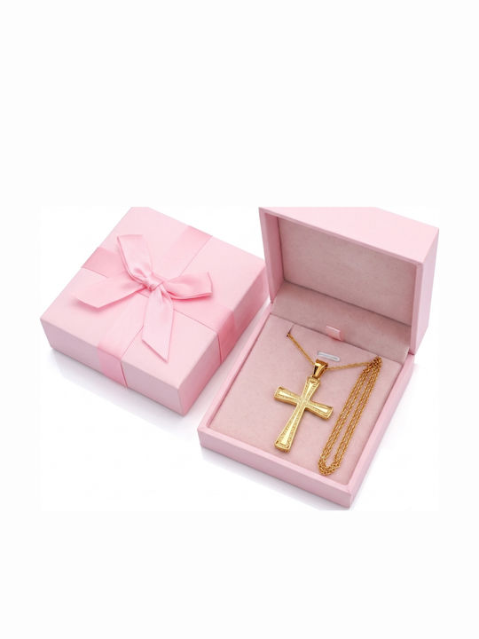 Women’s Gold Cross 9K Double Sided with Chain