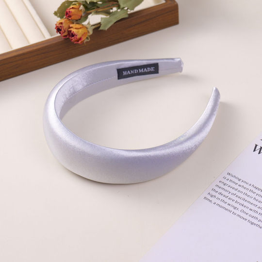 Satin Hair Headband Silver