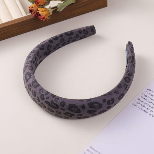 Leopard Print Series Στέκα Μαλλιών – Γκρι