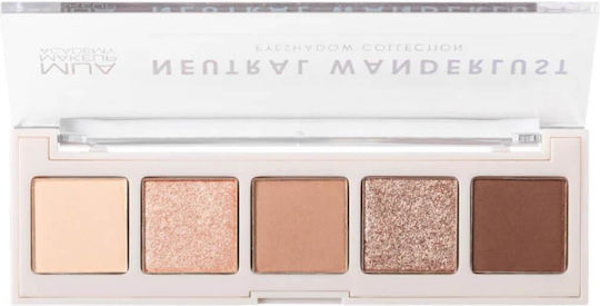 MUA Shade Neutral Wanderlust Παλέτα με Σκιές Ματιών σε Στερεή Μορφή Neutral