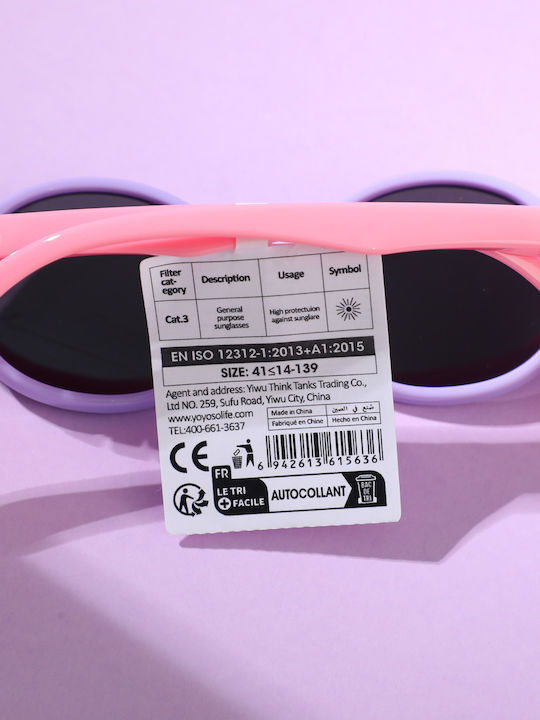 Round Kids Sunglasses Purple
