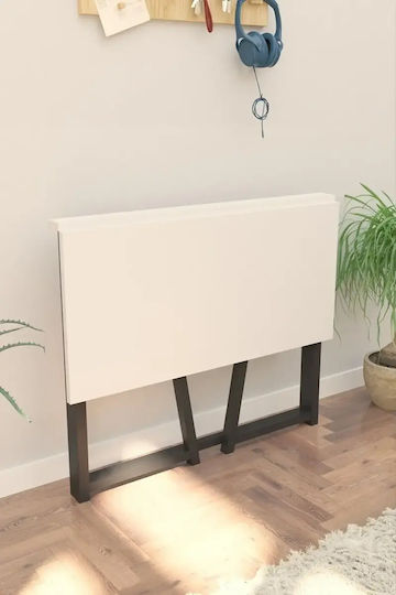 Birou Din Lemn Black-White Cu Picioare Metalice 80x50x75cm