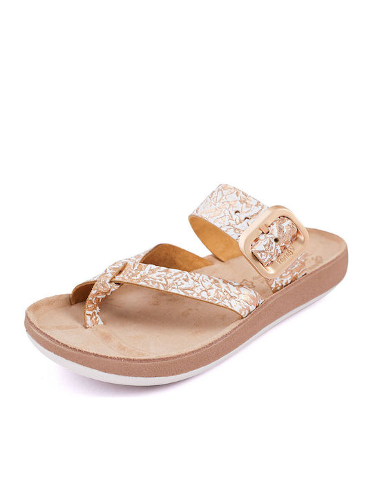 Constantia Damen Anatomisch Flache Sandalen Beige