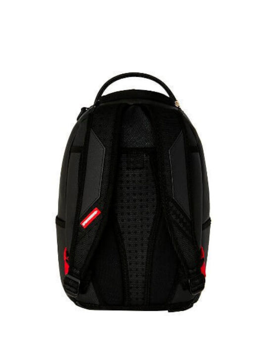 Sprayground Σχολική Τσάντα Πλάτης Γυμνασίου - Λυκείου Lux Black Ghost Drip Mini DLX 27 x 15 x 45εκ
