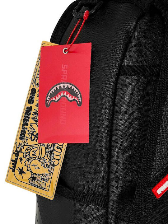 Sprayground Σχολική Τσάντα Πλάτης Γυμνασίου - Λυκείου Lux Black Ghost Drip Mini DLX 27 x 15 x 45εκ