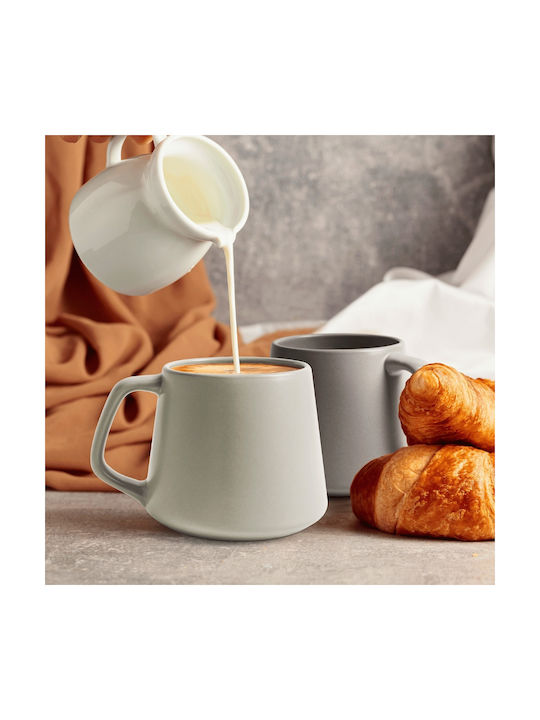 Miamio Collection Kaffeetasse Keramik Grau 420ml 4 Stück