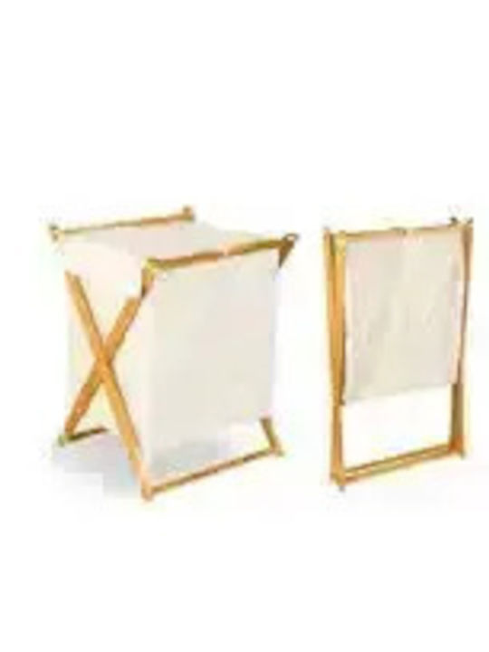 Coș de Rufe Textil Pliabil 80lt 35x45x75cm Bej