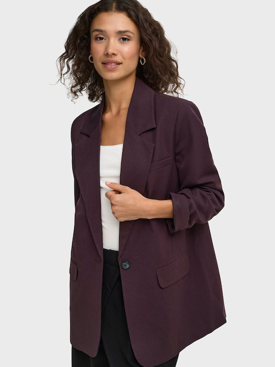Only Langes Damenblazer Bordeaux