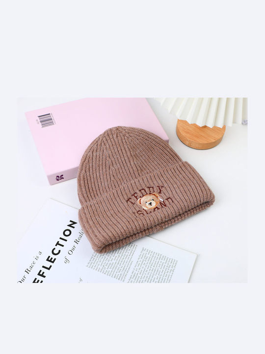 Unisex Beanie Strickmütze in Khaki Farbe