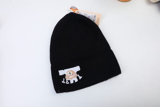 Beanie Unisex Σκούφος Πλεκτός σε Μαύρο χρώμα
