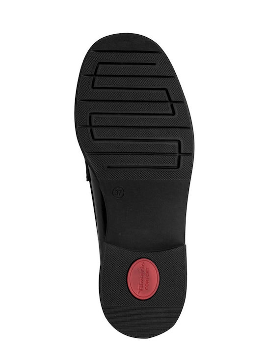 Lackleder Damen Mokassins in Schwarz Farbe