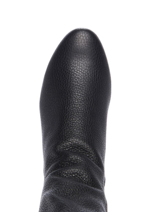Larazo Leder Stiefeletten Damen Schwarz