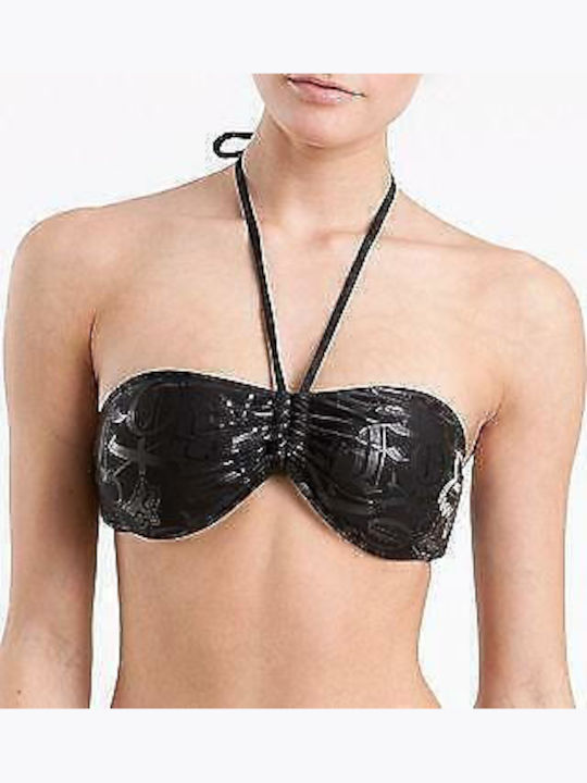 Trägerloses Bikinioberteil Schwarz