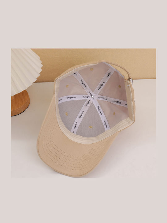 Jockey Cap Cotton Adults Beige