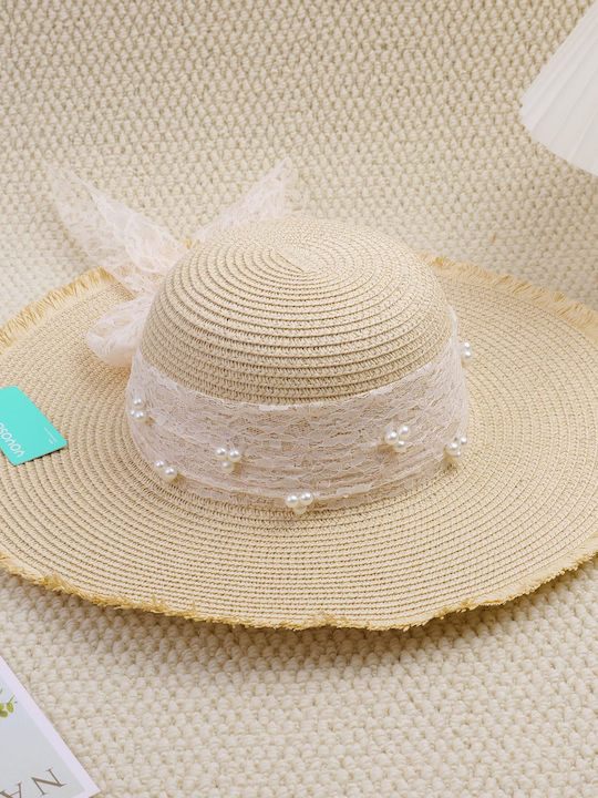 Women's Wicker Hat Beige