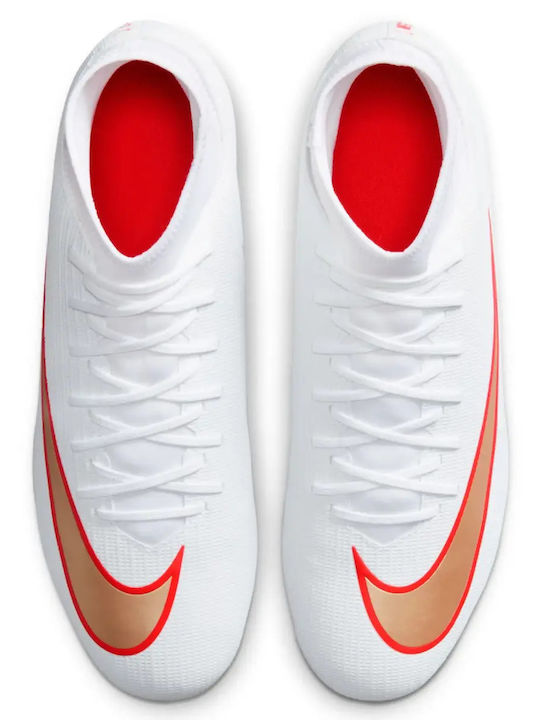 Nike Mercurial Superfly 11 Club MG Ghete Fotbal cu Crampoane Albe