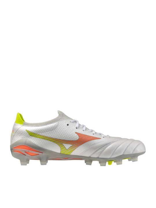 Mizuno Morelia Neo FG Football Shoes with Cleats White