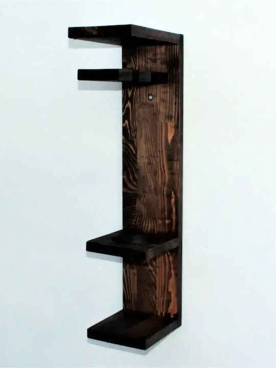 Suport De Sticle De Perete Din Lemn Maro 12x55x15 Cm