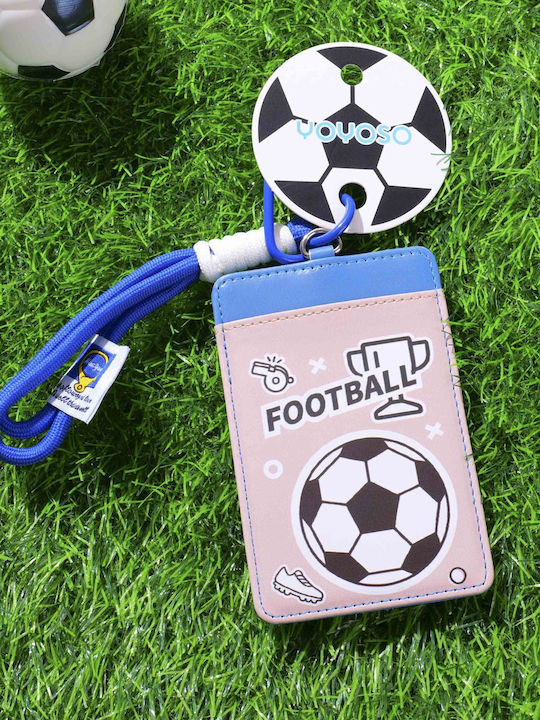 Soccer Card Holder Short Strap PU