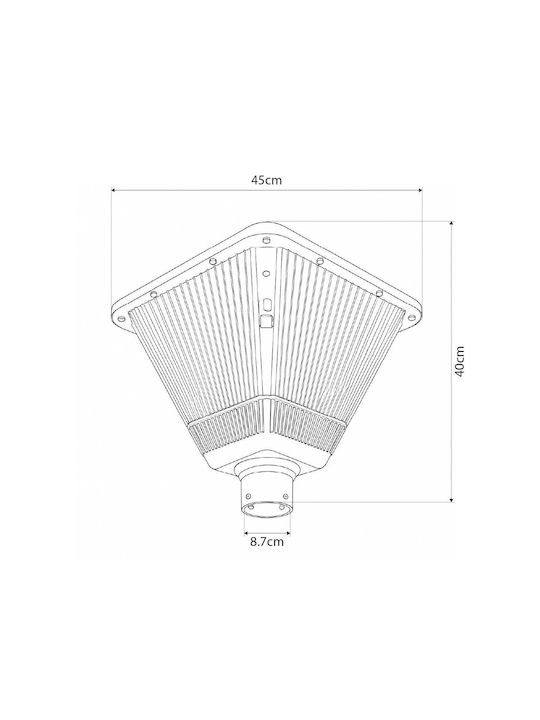 GloboStar GloboStar Außenstehlampe LED 50W mit Warmweißem Licht IP65 Weiß