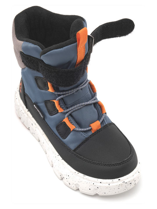 Kinderstiefel Schnee mit Schnürsenkeln Orange