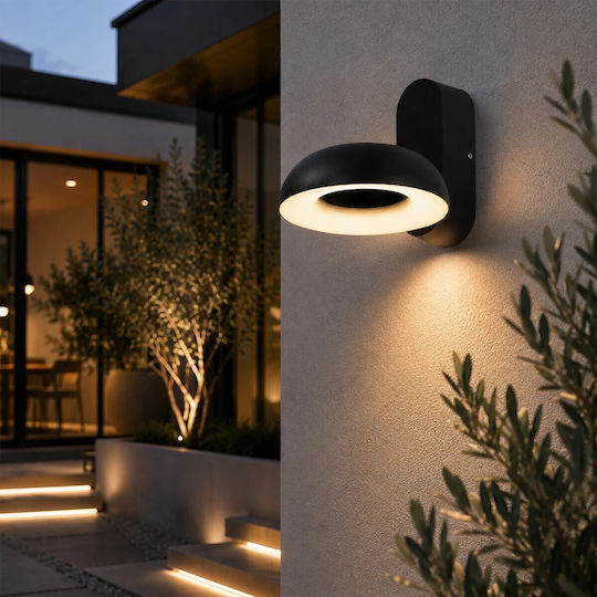 GloboStar Wandmontiertes Außenleuchte LED IP65 12W mit Warmweißem Licht 16x20x15cm
